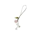 Qintreesify White Mobile Phone Lanyard Universal Chain Hite Pearl Beaded Lanyard Wrist Strap Anti Lost Charm Strap Fashion Phone Case Keychain Wallet