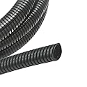 MyyYiTar 1/2in-10ft Wire Loom Conduit Protector Cable Sleeves Cover Hard Tubes for Outdoor Electrical Wire Management Organizer Kit - Black