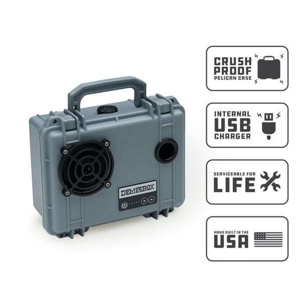 DemerBox: Waterproof, Portable, and Rugged Outdoor Bluetooth Speakers. Loud Sound + Deep Bass, 40+ hr Battery Life, Dry Box + USB Charging