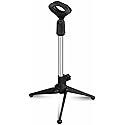 5 Core Premium Mini Microphone Stand Tripod Universal Adjustable Desk Microphone Stand Portable Foldable Table Top Desktop Stand with Small Plastic