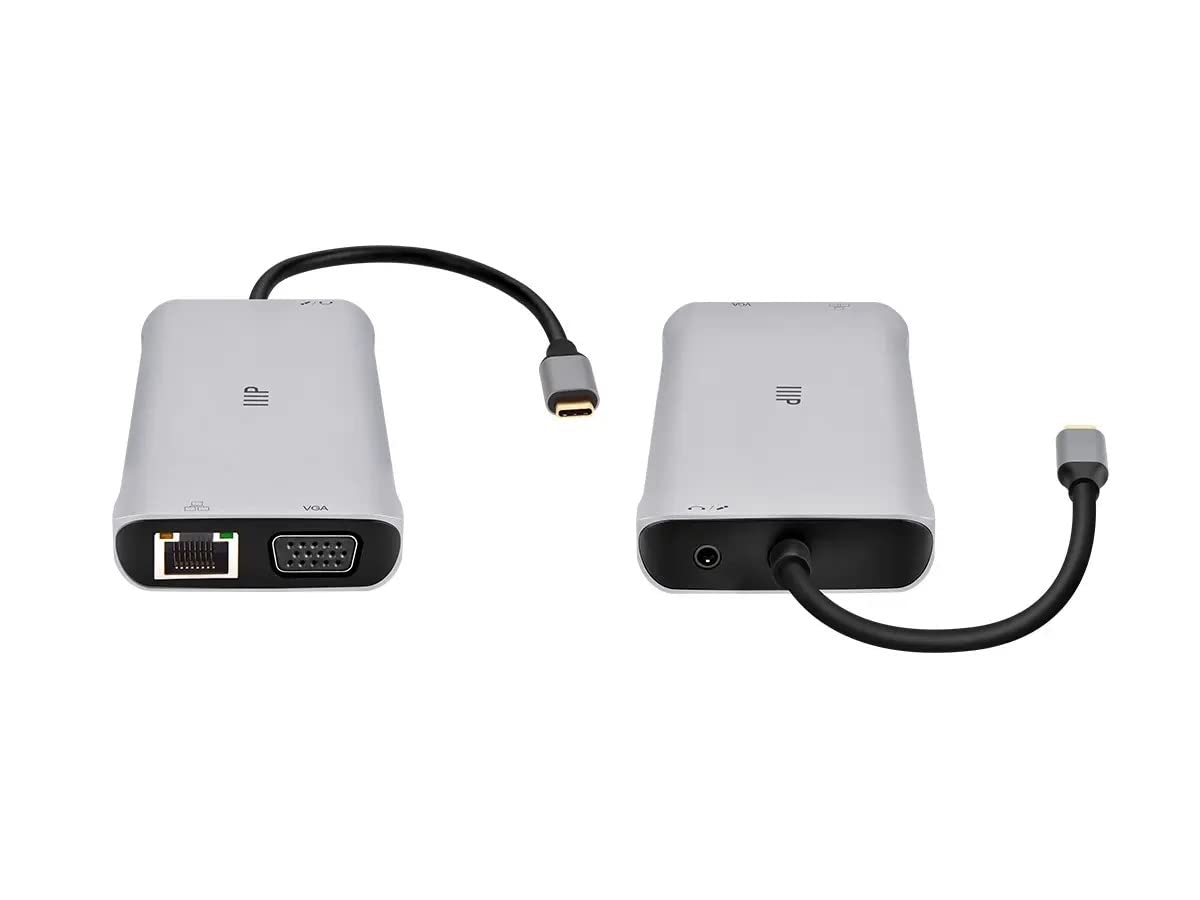 Monoprice 12-in-1 Dual-HDMI + VGA MST Triple Monitor Docking Station, 4K, 5Gbps USB?A, 100 Watts PD, 3.5mm Dual Audio Jack