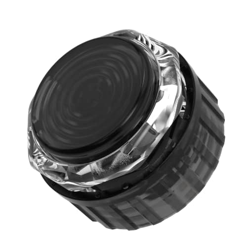 24mm 30mm Gamerfinger Mechanical Arcade Buttons with Mechanical MX Speed Silver Switches Arcade Push Buttons (Black)