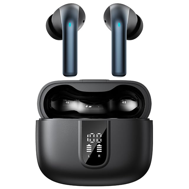 HYFAI Wireless Earbuds, 2025 Bluetooth 5.4 Headphones in Ear with 4 ENC Noise Cancelling Mic,Wireless Earphones HiFi Stereo Deep Bass 40H Playtime…