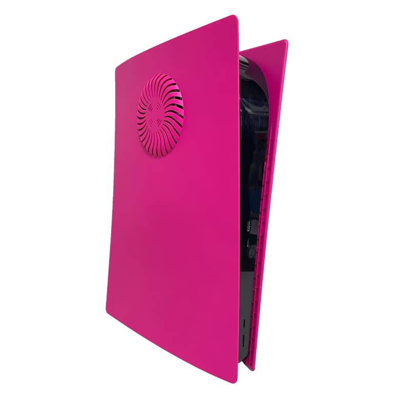 PS5 Plate Cover Case PS5 Faceplate Cooling Version Skin for Playstation 5 Disc Edition Upgraded Turbo Vents PS5 Replacement Side Plate Hard Shockproof