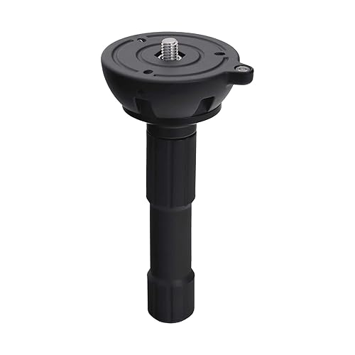 DMIDITIR 75mm Bowl Adapter with Half Ball Mount, 3/8-inch Screws, Tripod Fluid Head Converter (Long)