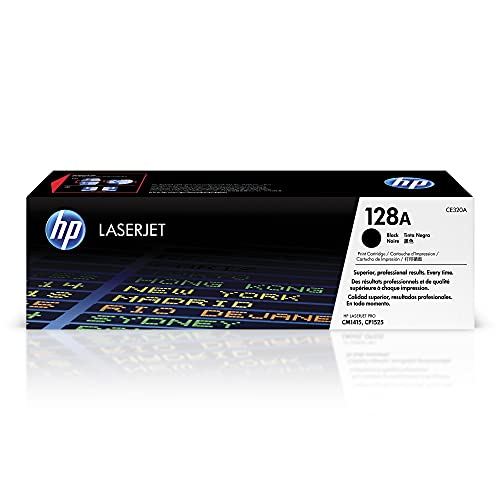 HP 128A Black Toner Cartridge | Works LaserJet Pro CM1415 Color, CP1525 Color Series | CE320A