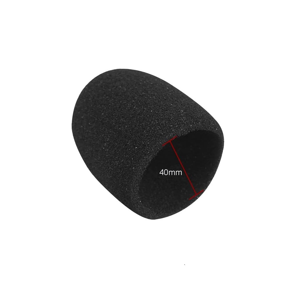 Generic Replacement Inner Microphone Windscreen Mic Cover Foam Windshield for Sennheiser SKM 9000 Handheld Transmitter Capsule, 5 Pack, Black