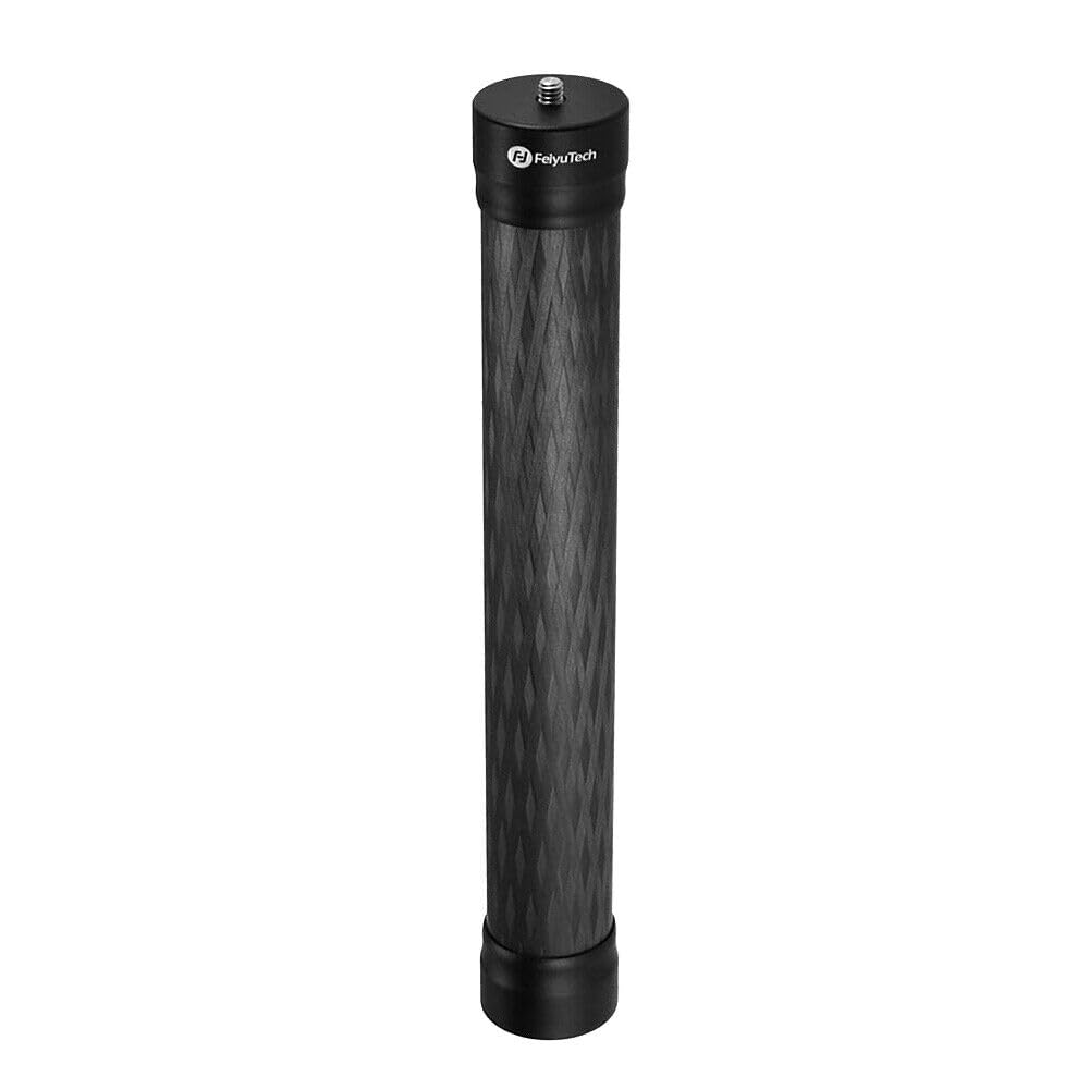 FeiyuTech 10.8" (275mm) Carbon Fiber Extension Pole - Lightweight, Durable with 1/4"-20 Screw, Compatible with Camera Gimbals, Tripods & Monopods
