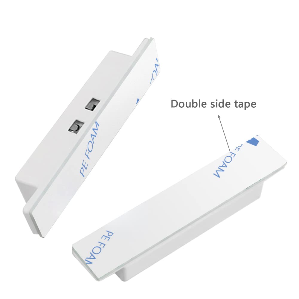 10 Sets Pack of Wired Surface Mounted Alarm Magnetic Contacts Door Window Reed Switch Sensor with Double Side Tape