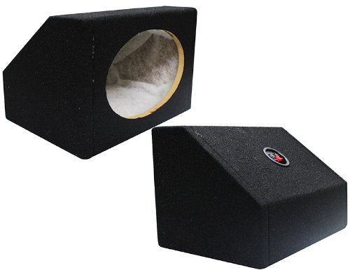 6 X 9 Inches Angled/Wedge Box Speakers, Set of Two (Black)
