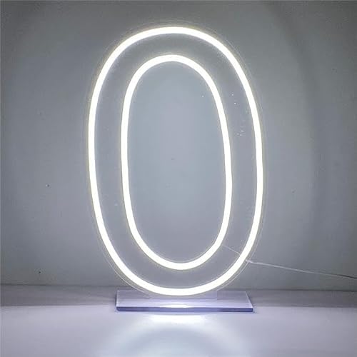 LED Neon Signs Number 0 Birthdays Decor Neon Lights Party USB Plus Battery Case Light up your baby's birthday with our Neon Number Zero Sign (Number