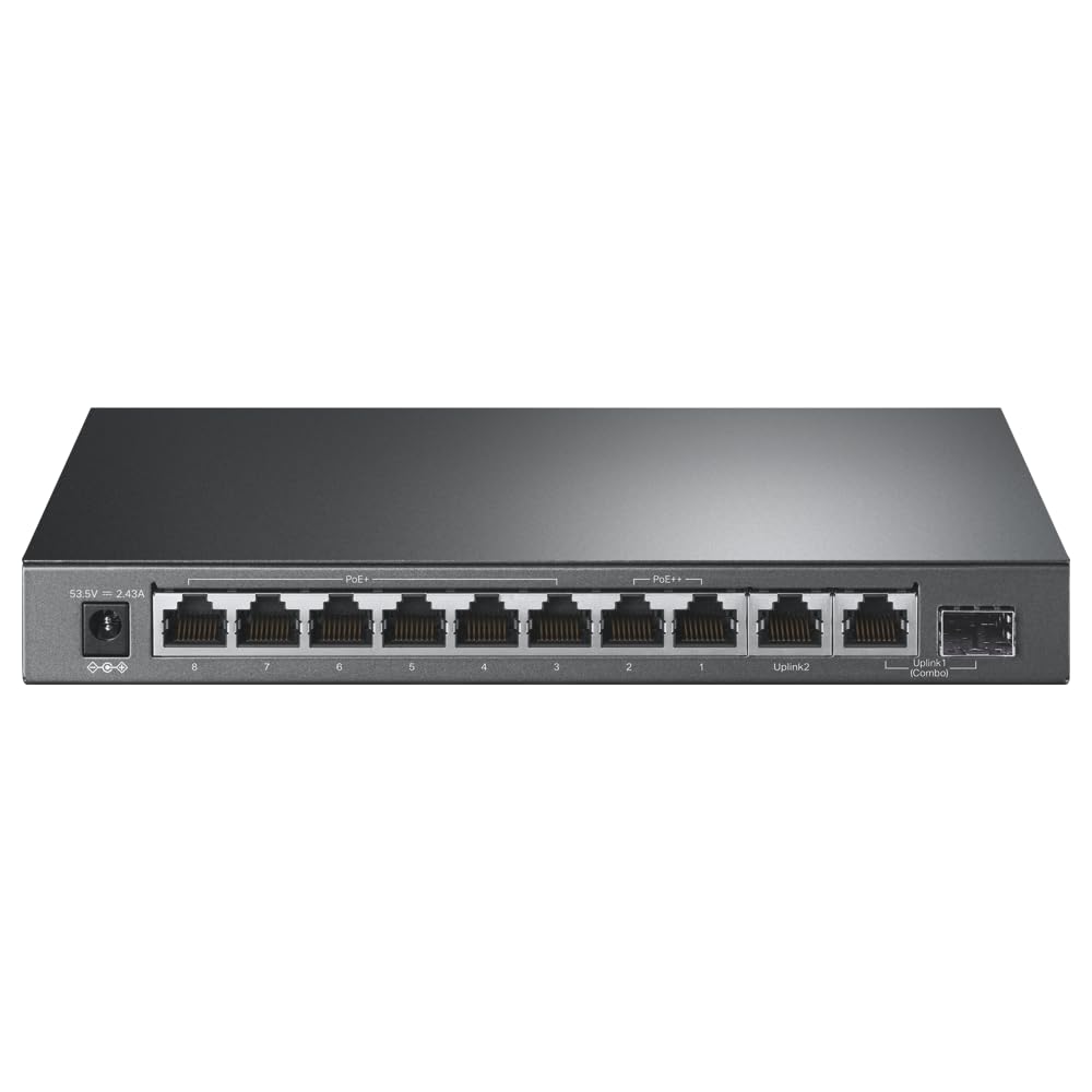 TP-Link TL-SG1210PP | 8 Port PoE Switch | 6 PoE+ and 2 PoE++ Ports @123W, w/ 2 Uplink Gigabit Ports + 1 Combo SFP Slot | Plug & Play | Priority