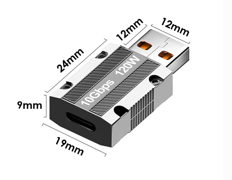 Amprich USB to USB C Adapter,Type C Female to A Male Charger Converter Compatible for Apple Watch Ultra for All iPhone CarPlay,Samsung Galaxy
