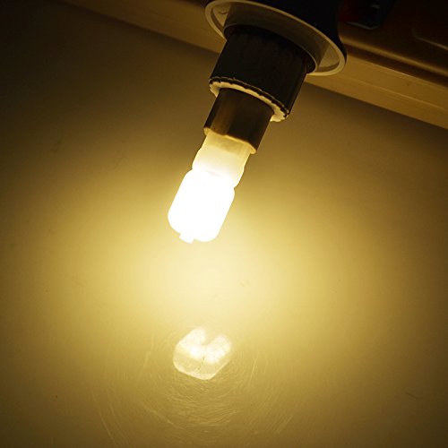 G9 3W LED Light Bulbs G9 Bi-Pin Base 3W(25W Halogen Bulb Equivalent) 110V Warm White 3000K LED Bulbs for Landscape Lighting,Pack of 10,Clear Cover