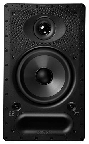 Polk Audio Polk 65-RT In-Wall Speaker - The Vanishing Series with Premium Sound | Power Port & Paintable Wafer-Thin Sheer Grille | Dual Band-Pass Bass