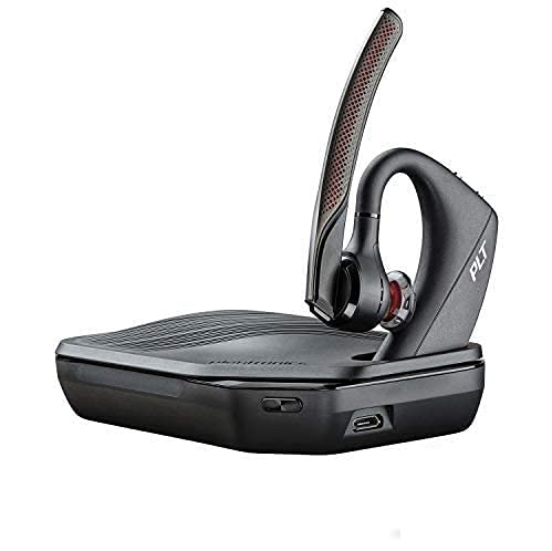 Plantronics 206110-01 (Poly) 5200-UC Bluetooth Headset Bundle. Includes Headset, Charging case, Wall Plug, earpieces and Yismo Water-Resistant Carry…