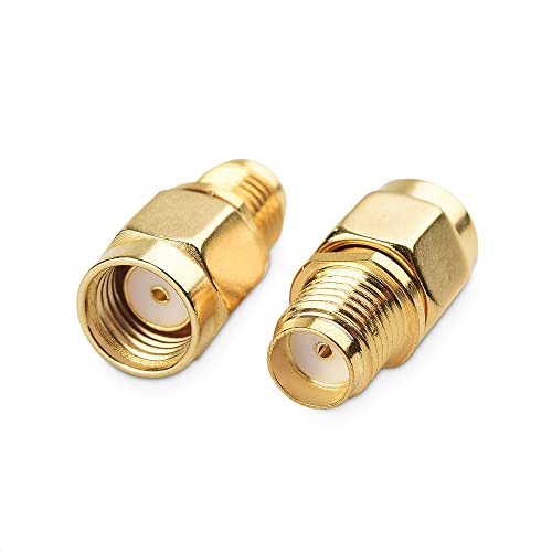 Cable Matters 2-Pack SMA Female to RPSMA Male Adapter (SMA Male to Female Reverse Polarity Gender Changer Adapter)