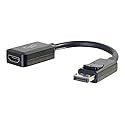 C2G Legrand DisplayPort to HDMI, Male to Female Displayport Cable, Black DisplayPort Cable, 8 Inch Digital Display Cable, 1 Count, C2G 54322