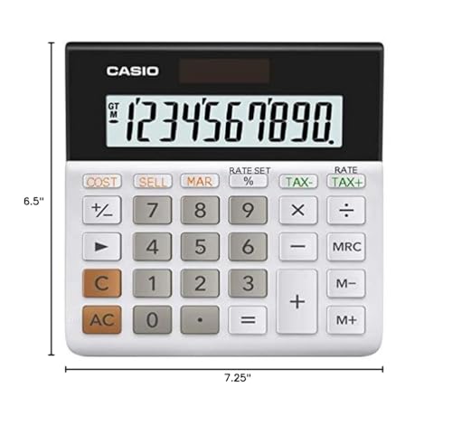 Casio MH-10M Desktop Calculator - Large 10-Digit Display | Cost/Sell/Margin & Tax Functions | Ideal for Home & Office Use