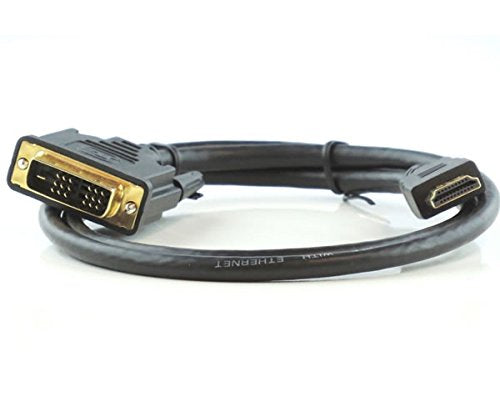 3Ft (3 Feet) HDMI Male to DVI-D Single Link Male 28AWG Cable Compatible w/Ethernet & Gold Connectors