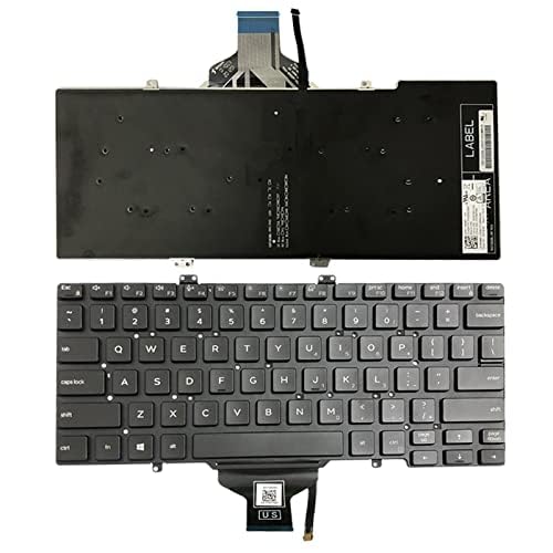 Zahara Keyboard with Backlit US Replacement for Dell Latitude 7400 3400 5400 5401 5410 5411 RN86F 0RN86F NOT Fit for Latitude 7400 2-in-1 (Black)