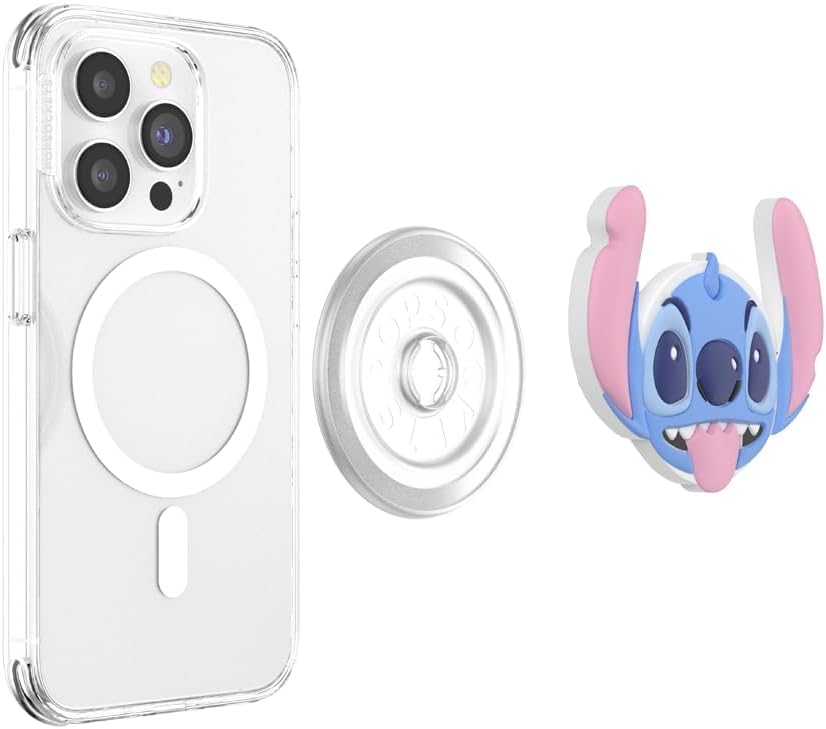 PopSockets Phone Grip for MagSafe, Magnetic Holder, Phone Stand, Disney - Black Translucent