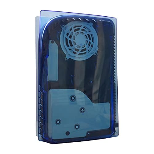 Transparent Shell Hard Shell Replacement Plate Case Cover for PS5 Disc Edition Gaming Console (Transparency Blue)