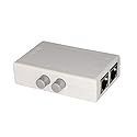 RJ45 Splitter Selector Switch, 2 Ports Network Switch Splitter Selector Hub 2-in 1-Out or 1-in 2-Out 100M t 2-Way RJ45 Ethernet Network SinLoon Push