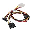 SATACables SATA Y Power Cable 1 Molex 4-Pin Adapter to 3 15-Pin SATA Power Plug Ports