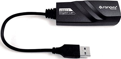 SANOXY SANOXY_USB2-GigE USB to Ethernet Gigabit Adapter, Black