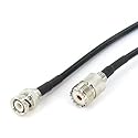 Valley Enterprises BNC Male to UHF Female SO-239 Two-Way Radio Antenna RG-58 Patch Cable 3 Feet