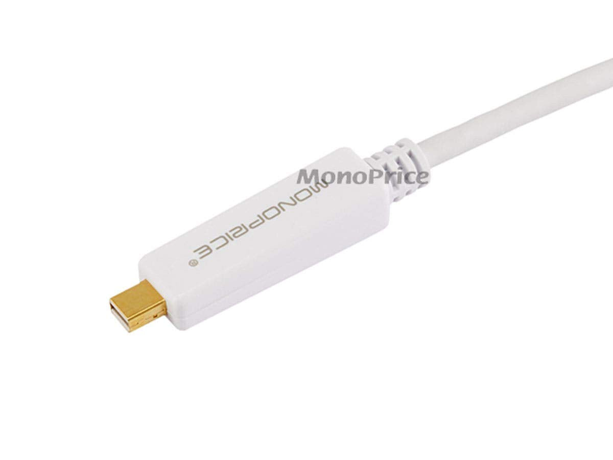Monoprice 6ft 32AWG Mini DisplayPort to DVI Cable - White