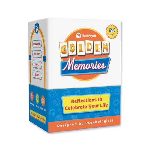 ThinkPsych Golden Memories - Conversation & Memory Game for Seniors | 160 Topics | Reminiscence Therapy | Dementia Activities for Seniors & Alzheimer