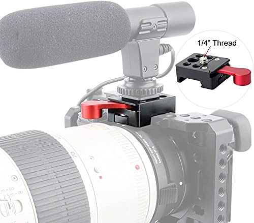 NICEYRIG NATO Lock Clamp with Quick Release Safety Rail 7cm for Video Light Monitor Microphone