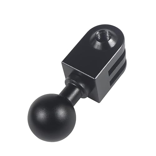 NovelGoal Aluminum 17mm Ball Head Adapter Clip Compatible with Go-pro Hero 11 10 Camera Accessories Phone Holder Car Recording Bracket