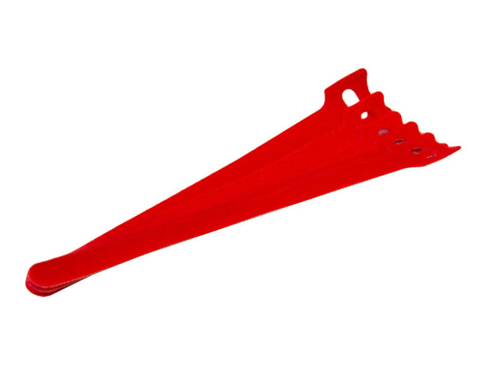 NavePoint 8 Inch Hook and Loop Reusable Strap Cable Cord Wire Ties 50 Pack Red