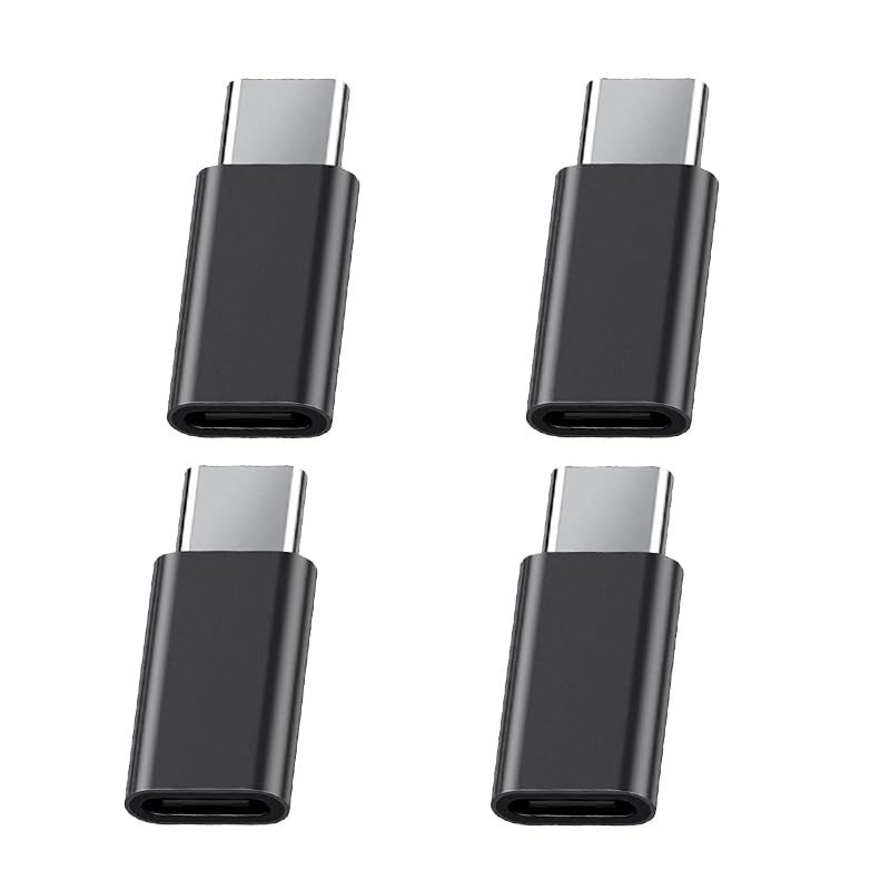 Replacement for Samsung Galaxy S22 S21 S20 S10 S8 Plus USB C Adapter (4-Pack), Micro USB to USB Type C Fast Charging Connector