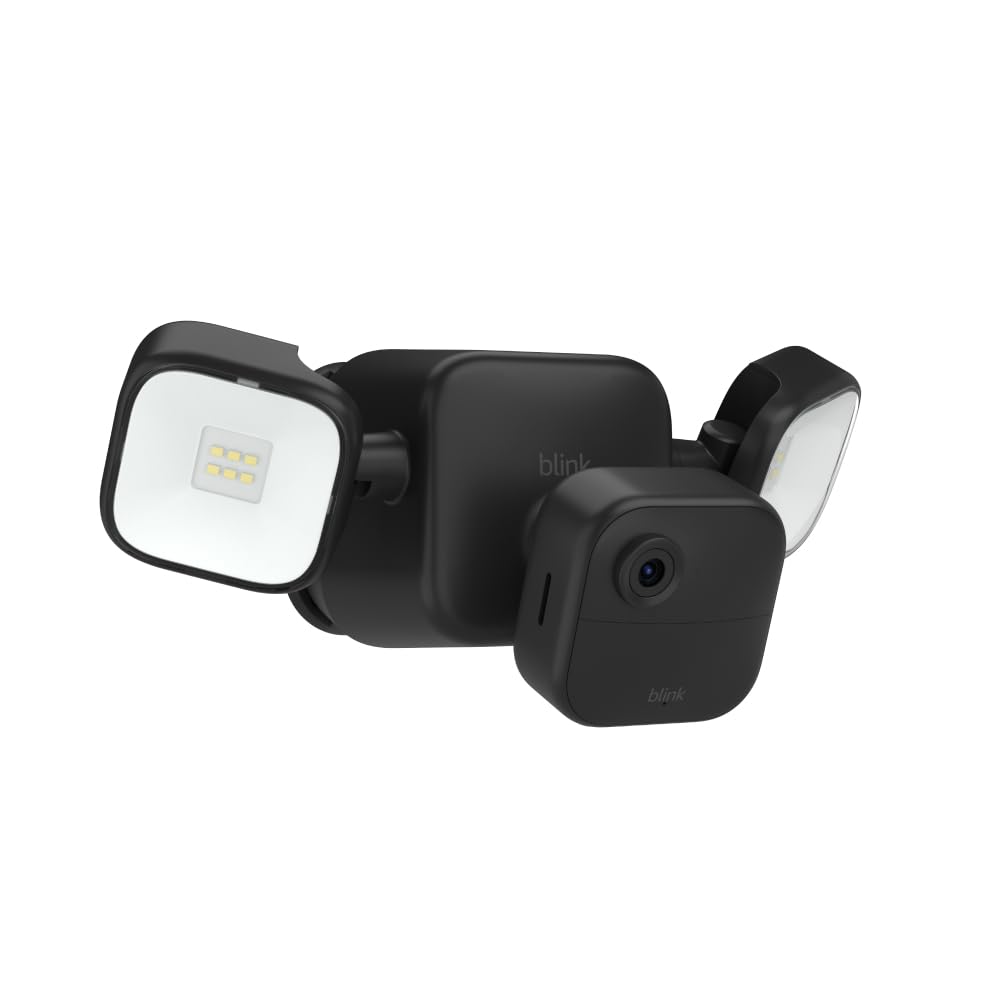 Blink Outdoor 4 Floodlight Camera - Wireless smart security camera, 700 lumens, two-year battery life, enhanced motion detection, Sync Module Core