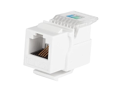 Monoprice RJ-11 Toolless Keystone Jack, White (107288)
