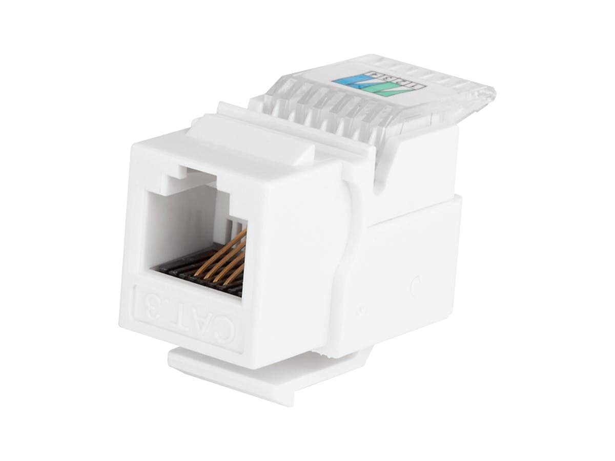 Monoprice RJ-11 Toolless Keystone Jack, White (107288)