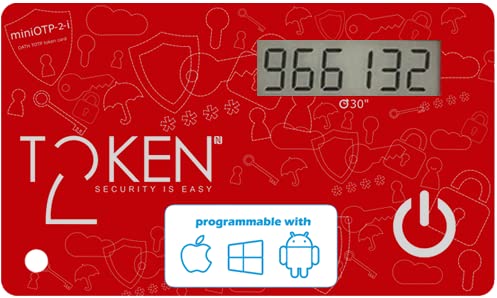 Token2 miniOTP-2-i programmable Two-Factor Security Token with time sync