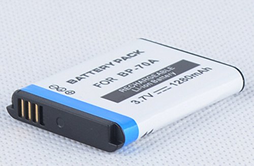 Battery and Charger for Samsung BP70A, EA-BP70A and Samsung WB30F, WB35F, WB50F, DV150F, ST150F, MV800, ES65, ES67, ES70, ES71, ES73, ES74, ES75