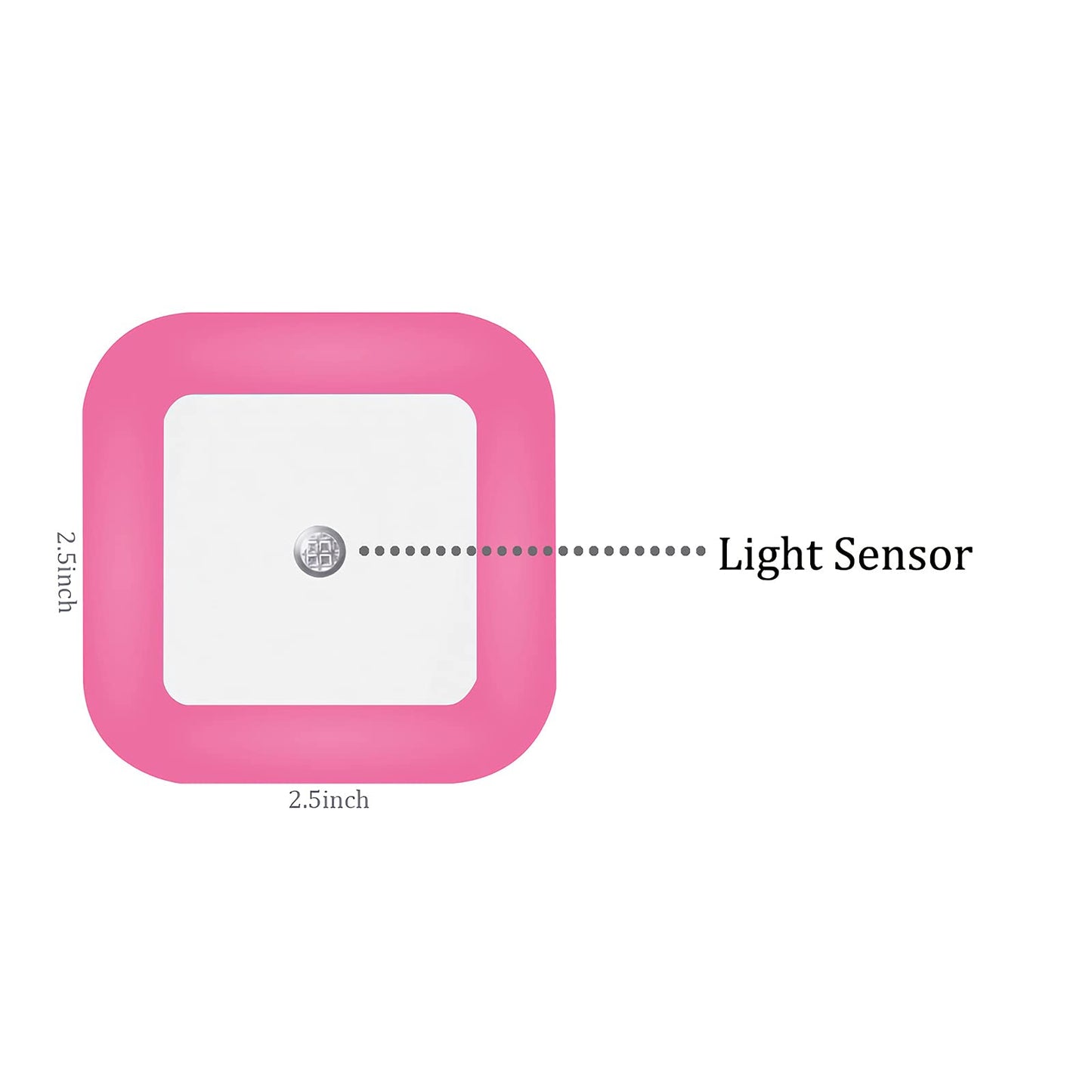Elsent 4 Pack Red LED 0.5W Night Lights for Sleeping (Dim/Not Too Bright), Plug-in Wall Nightlight with Auto Light Sensor, for Bedroom Bathroom