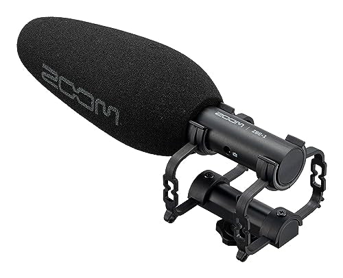 Zoom ZSG-1 Stereo On-Camera Shotgun Microphone, for Capturing Dialogue and Sound Effects, Highly Directional, Shockmount, Lightweight, Use with Camera