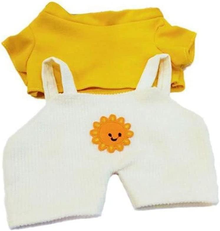 Cartoon Duck Clothes White Yellow Stuffed Duck Clothing for Plush Cotton Skirt Overalls Outfit Clothing Stuffed Animals Clothes Kawaii Plush