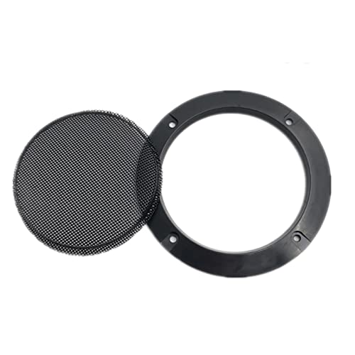 MARRTEUM 6.5 Inch Mesh Speaker Grills Covers with Screws Net Grille Protector Audio Horn Guard Decorative for DIY Home Audio and Car Speaker, Black, 2