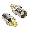 DHT Electronics 2pcs RF coaxial Coax Adapter SMA Female to BNC Female