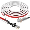 118" Silicone TV Cord Hider for Wall Mounted TV, Self-Adhesive Wire Hiders for TV on Wall, Wire Concealer for Cords Hide Cables, Cable Covers White