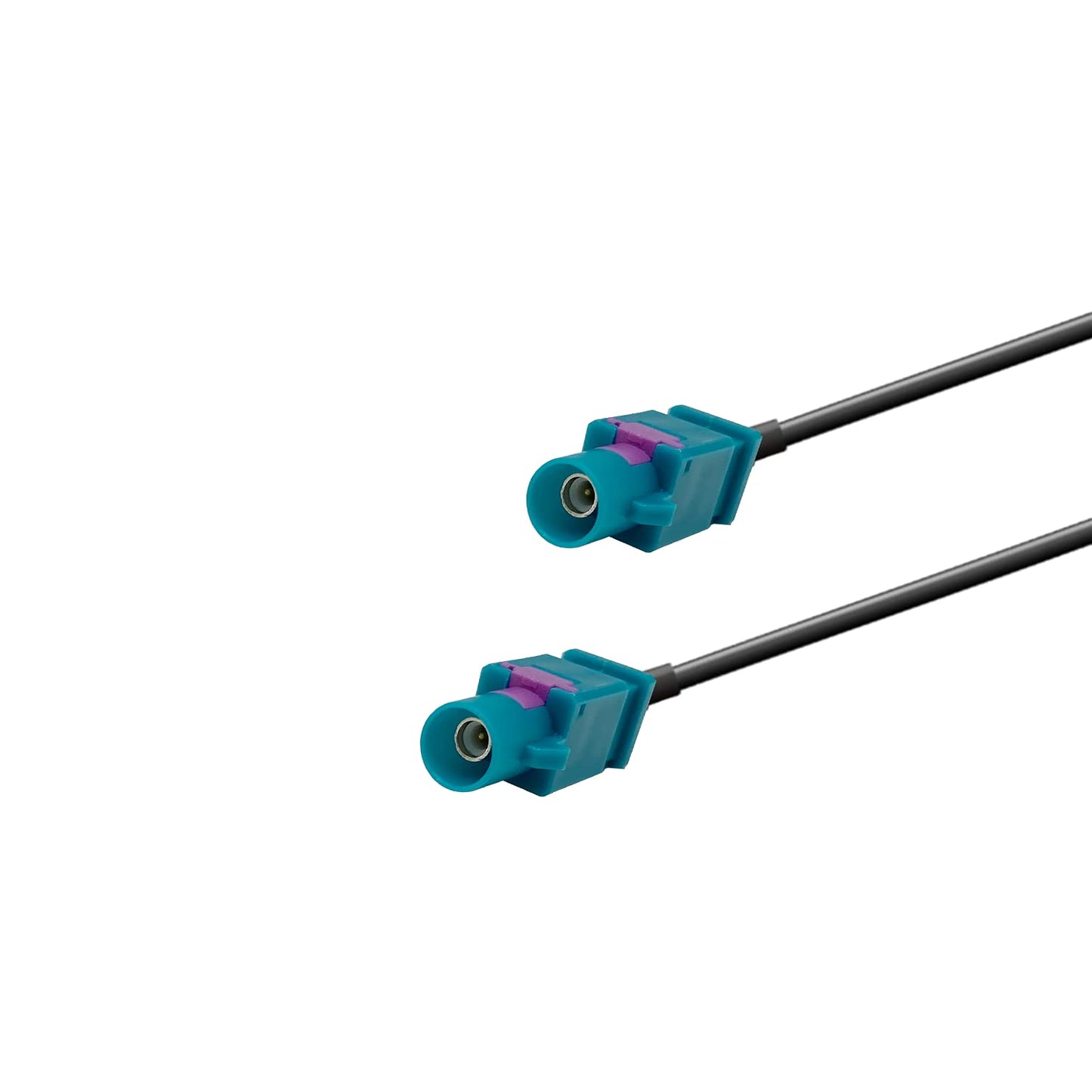 POBADY Splitter Cable DIN Male to Dual Fakra Z Male Car Radio Antenna Splitter Cable Fakra Z Plug to DIN Plug to Cable RG174 39CM/15IN for AM/FM Car