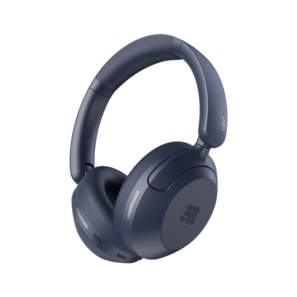 Cubitt Power Headphones with Hybrid ANC | Bluetooth 5.4 Over-Ear Headphones with 60H Playtime, 4 Mics, Auto-Pause, Transparency Mode, Low Latency…